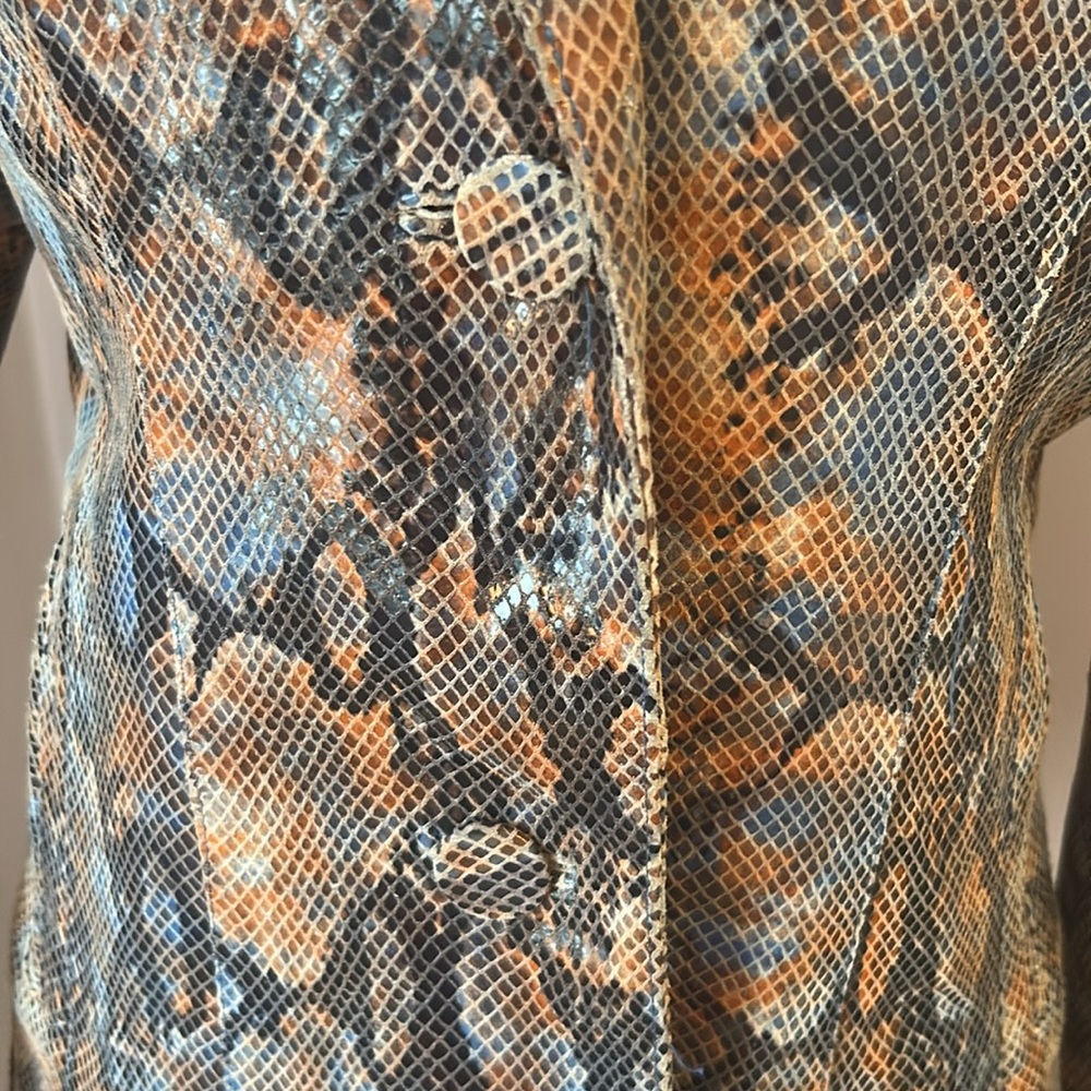 Pelle Studio Snake Print Leather tailored Jacket - Picture 4 of 8